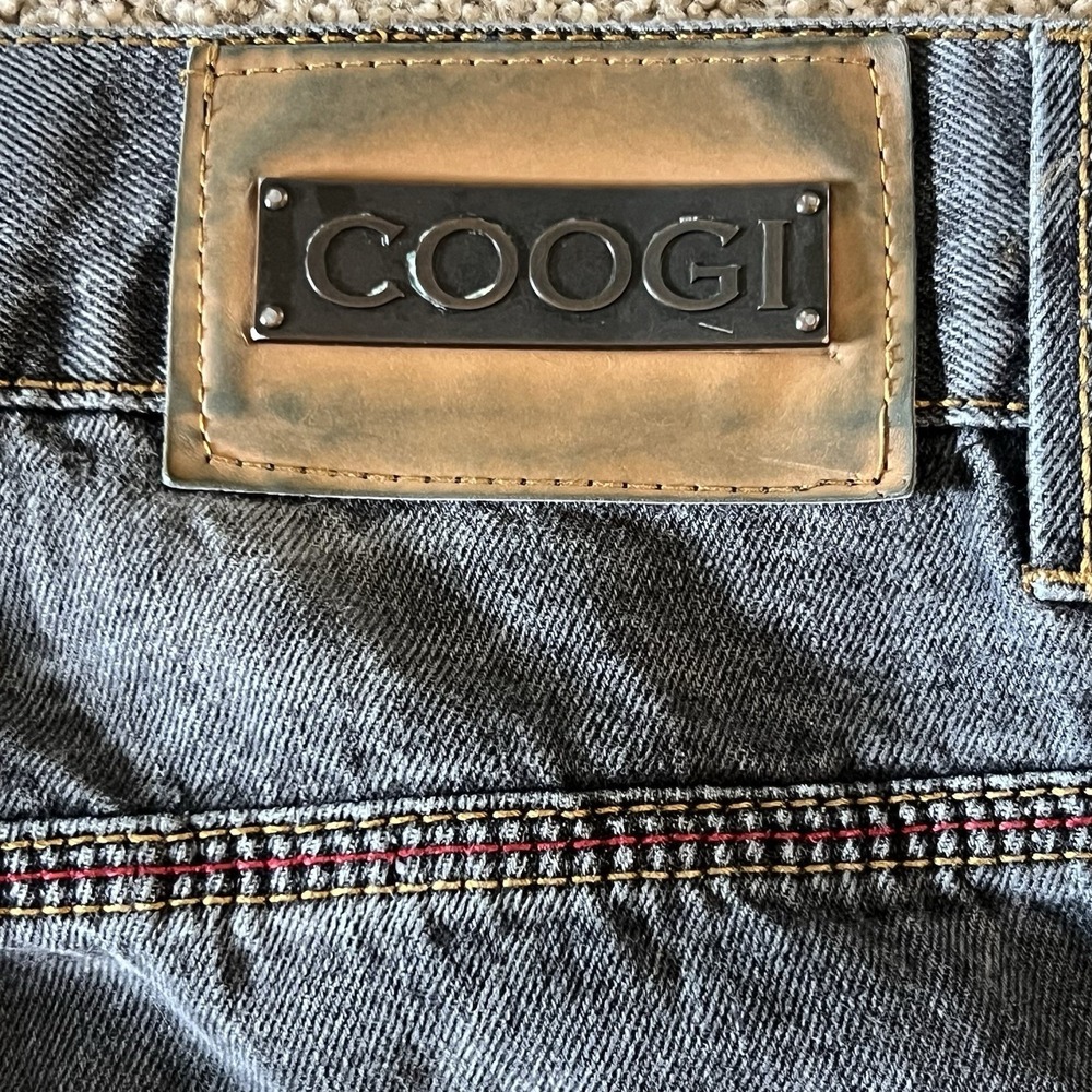 COOGI Australia Jeans Mens 42x34 Gray Y2K Embroidered Patch Denim - Picture 8 of 10